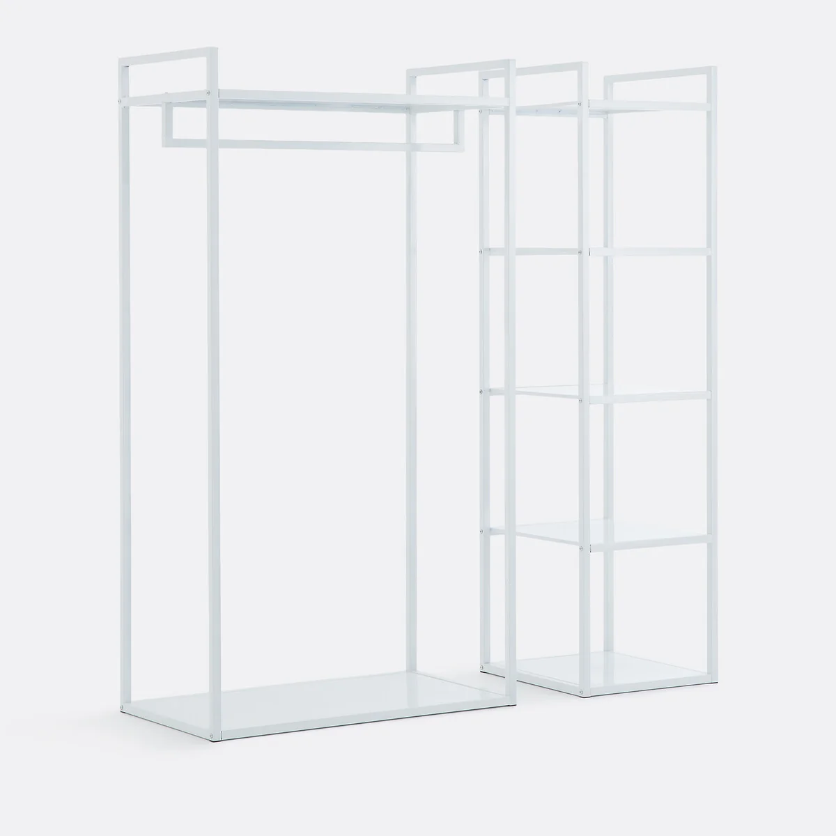 Enide Steel Low Wardrobe Module with 5 Shelves – image 6