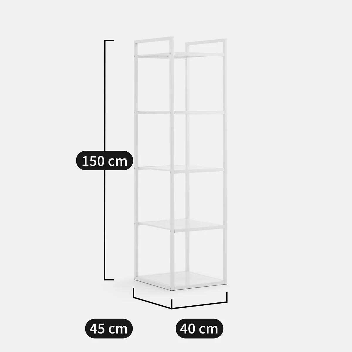 Enide Steel Low Wardrobe Module with 5 Shelves – image 7
