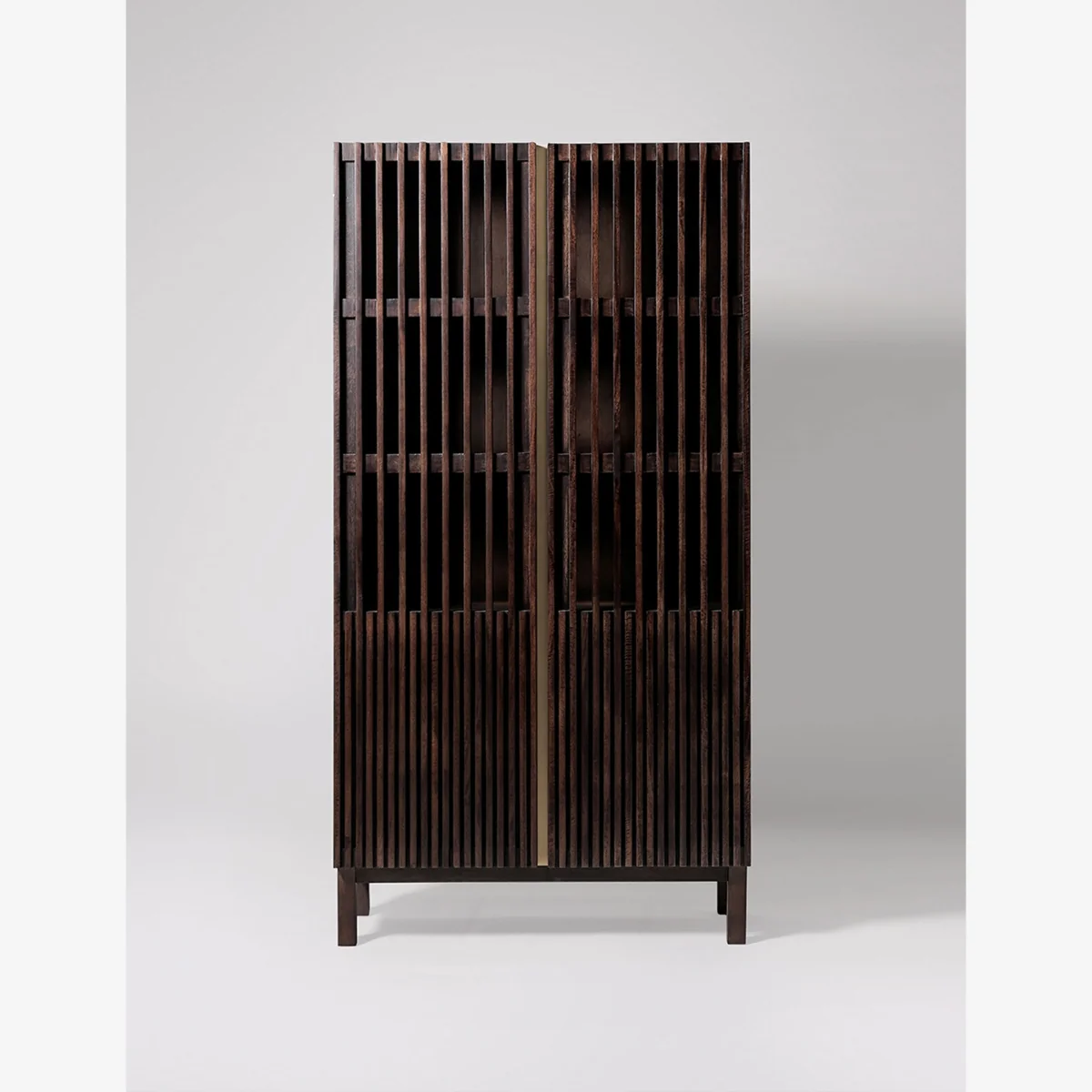 Swoon Klaus Mango Wood 2 Door Cabinet Dark Brown – image 1