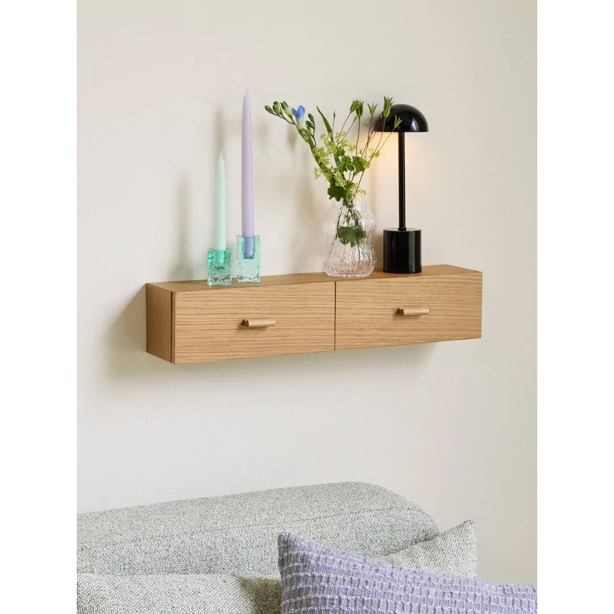 Hübsch Shuno shelf Oak 60x12x14 cm – image 2