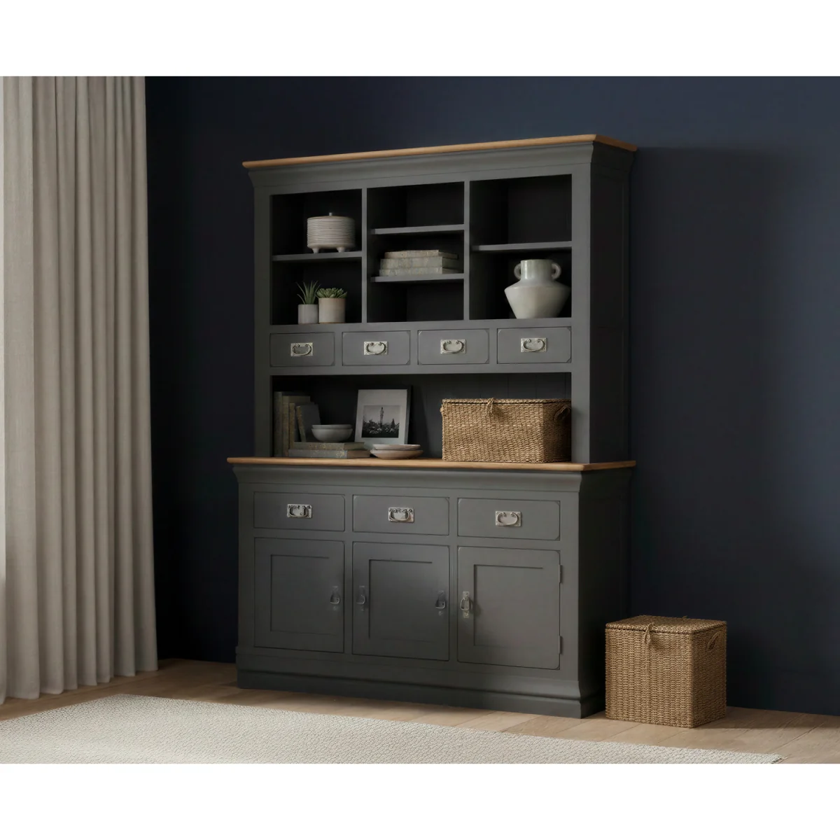Charwood Oak and Charcoal Painted Large Dresser – image 2