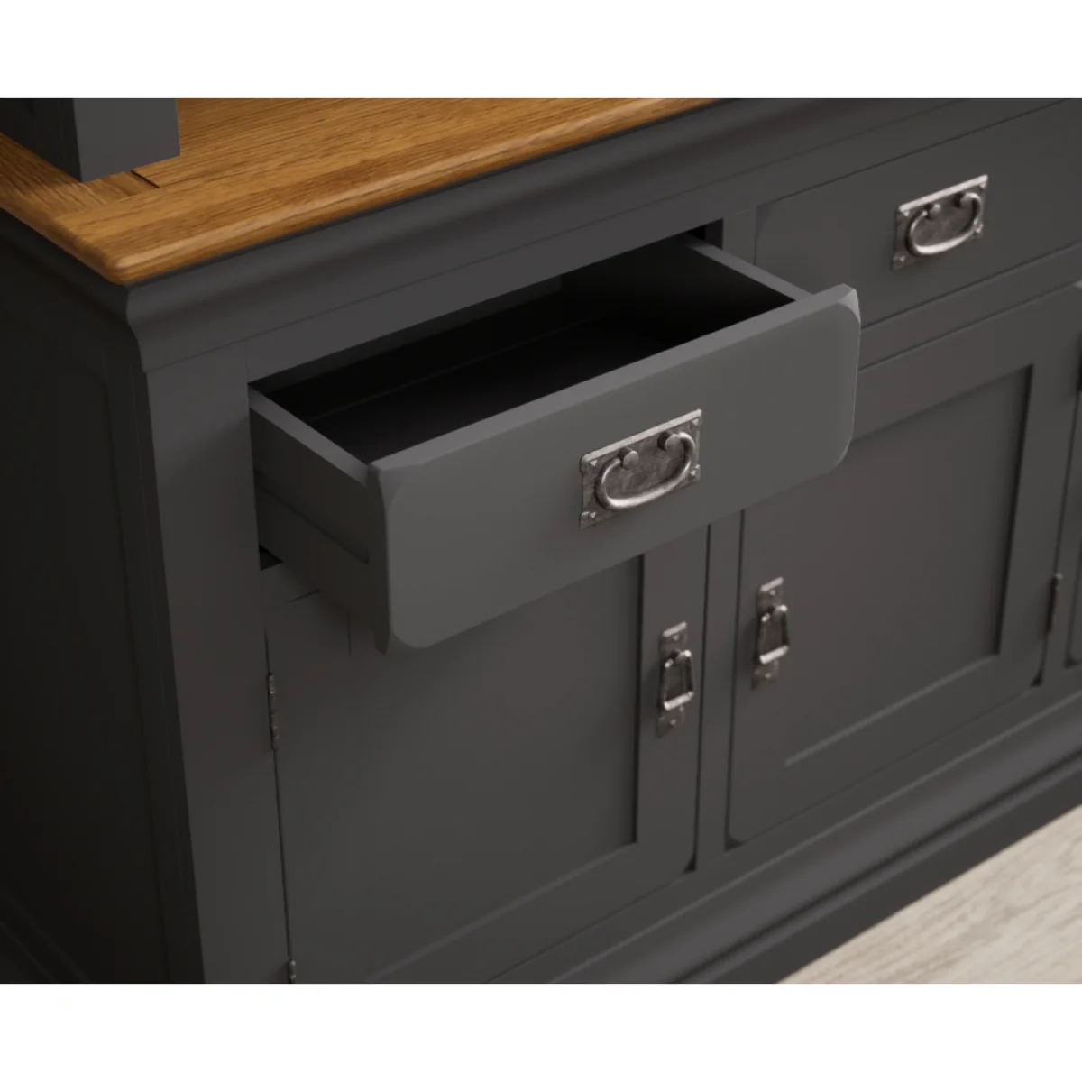 Charwood Oak and Charcoal Painted Large Dresser – image 4