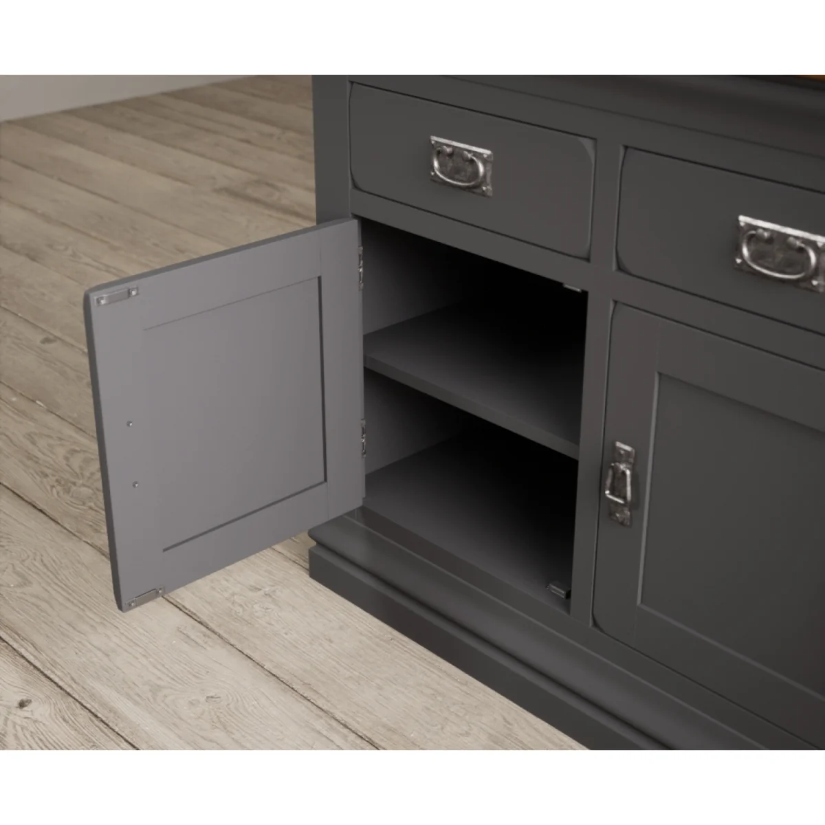 Charwood Oak and Charcoal Painted Large Dresser – image 5