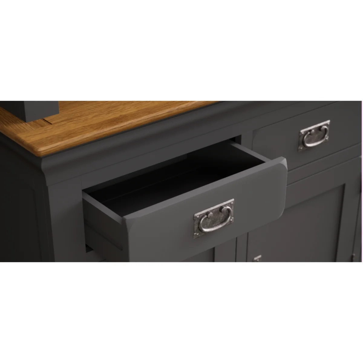Charwood Oak and Charcoal Painted Large Dresser – image 10