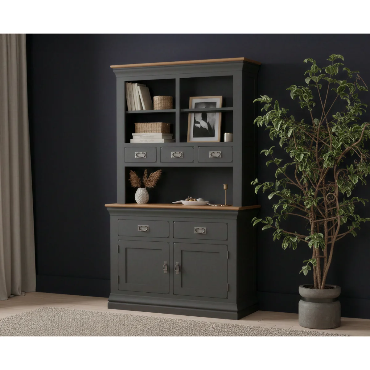 Charwood Oak and Charcoal Painted Small Dresser – image 2