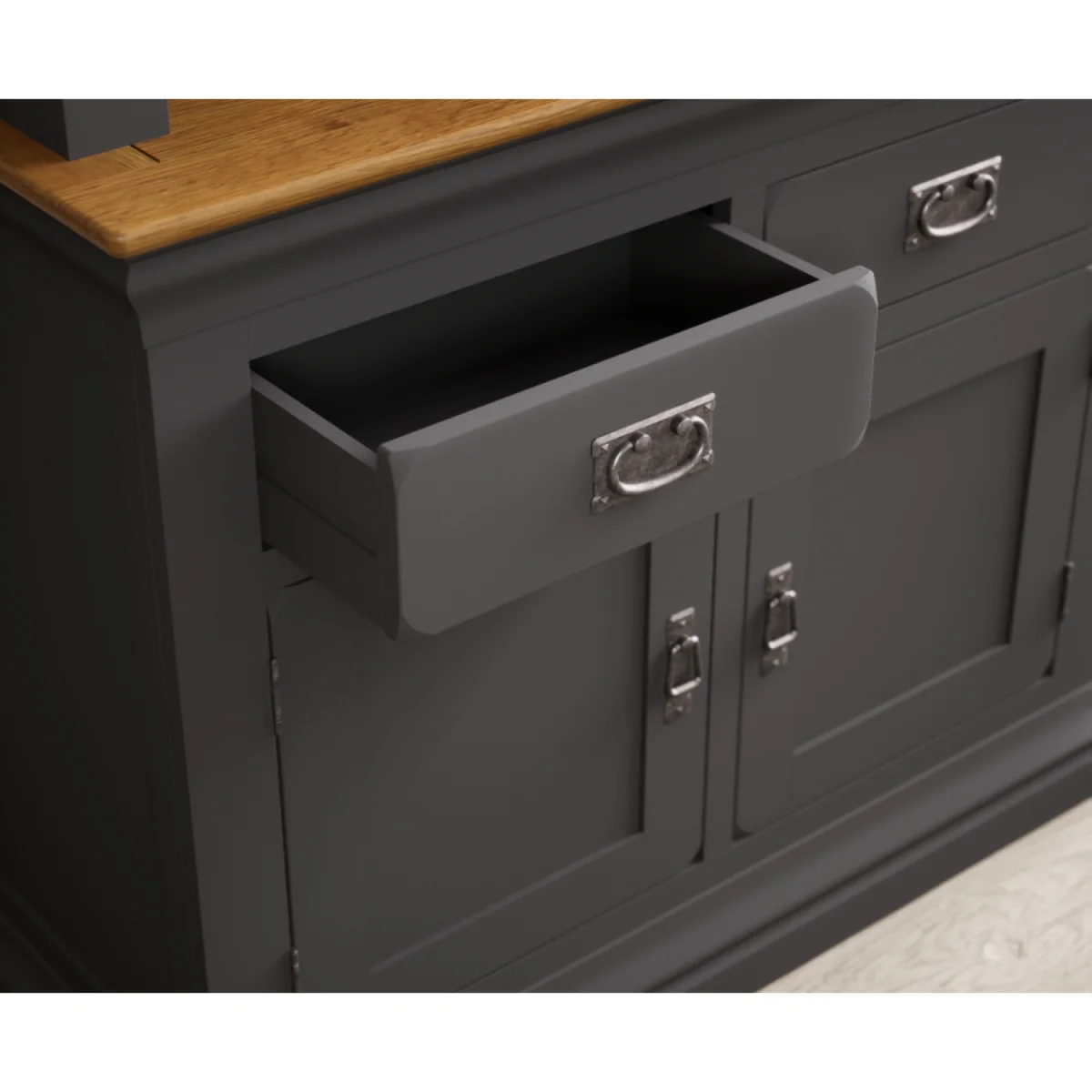Charwood Oak and Charcoal Painted Small Dresser – image 5