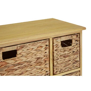 Padstow Natural Wooden Storage Unit with 6 Water Hyacinth Drawers – image 5