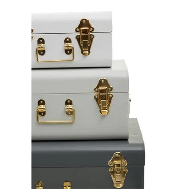 Set of Three Assorted Storage Trunks - Grey – image 11