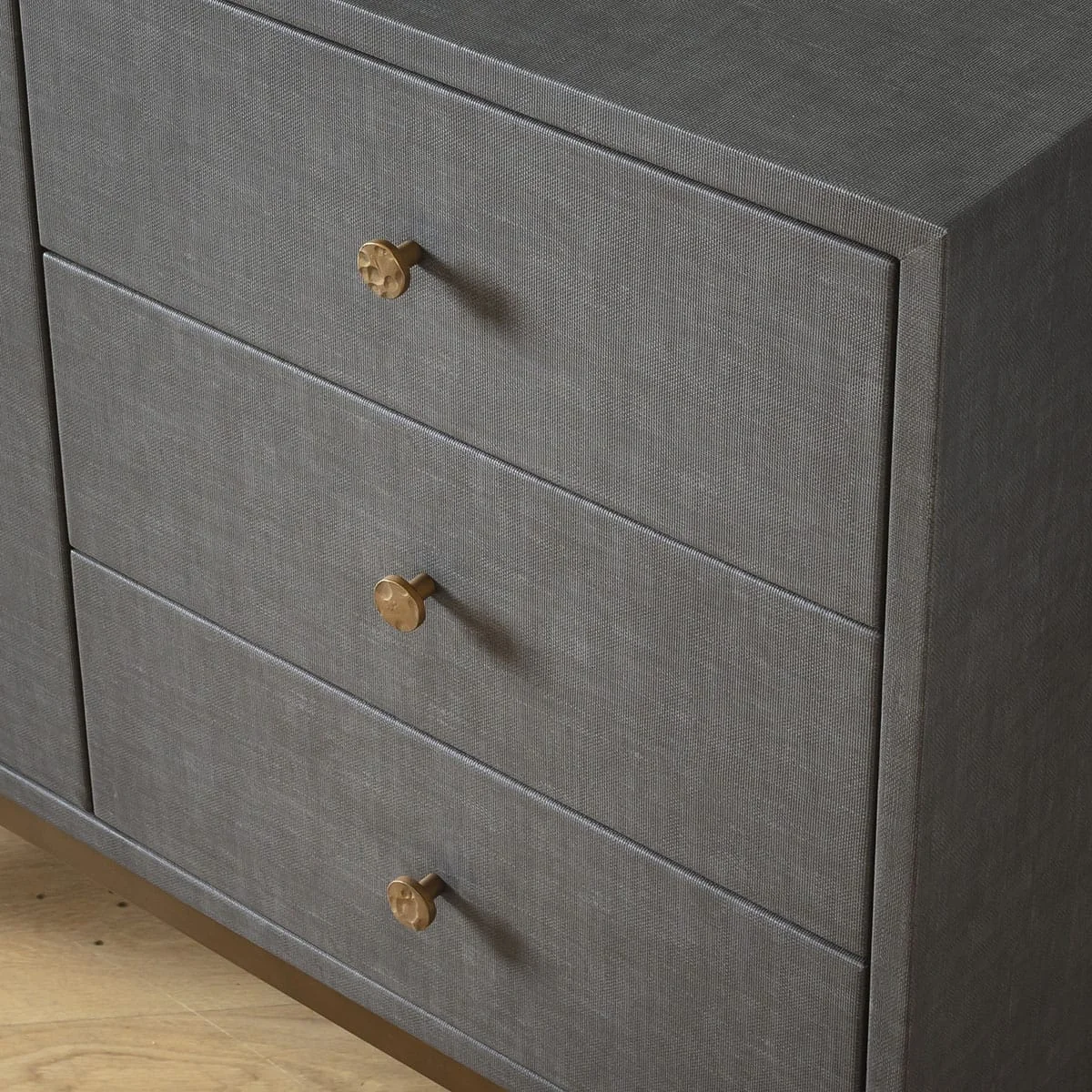 Modern Sideboard Buffet Cabinet with Drawers Grey PU 175cm – image 3