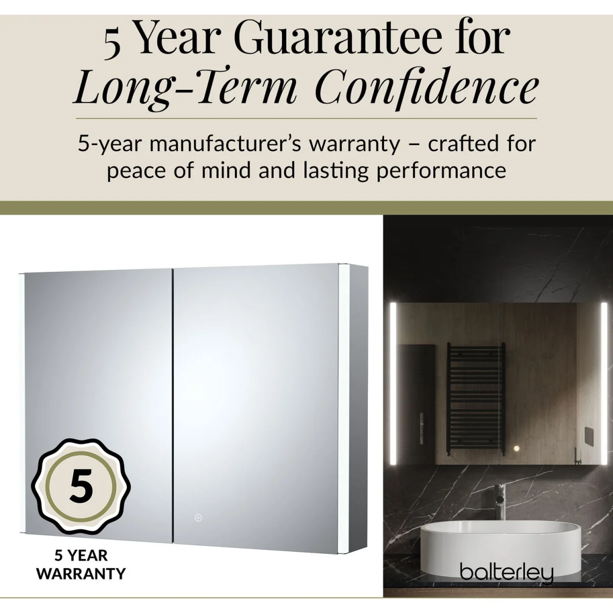 Touch Sensor Mirror Cabinet 2 Shelves Demister Shaver Socket 800mm - Chrome – image 6