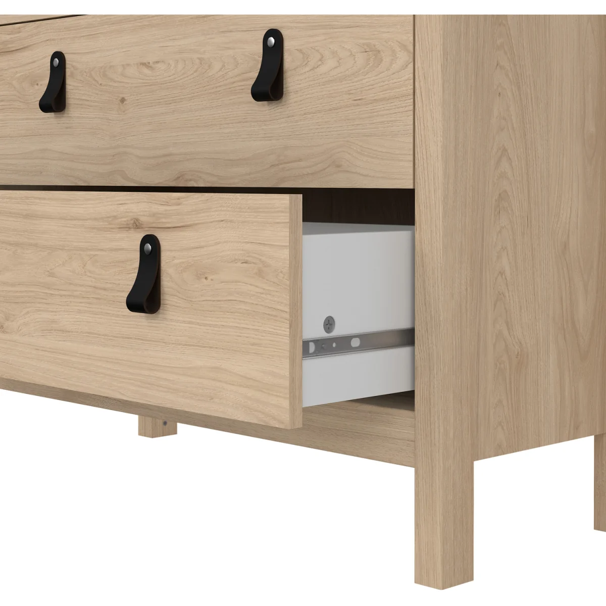 Barcelona China Cabinet 2 Glass Doors with 3 Drawers in Cashmere - Jackson Hickory – image 6