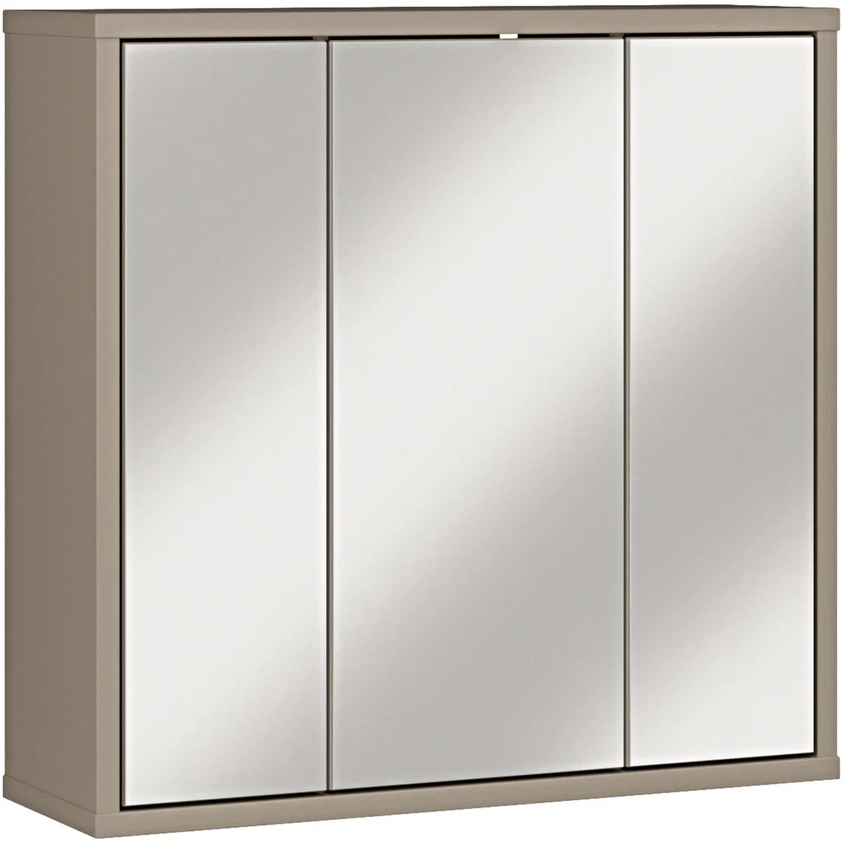 Alice Springs Hanging Mirror Cabinet with 3 Doors Push-Open in Taupe - Taupe – image 3