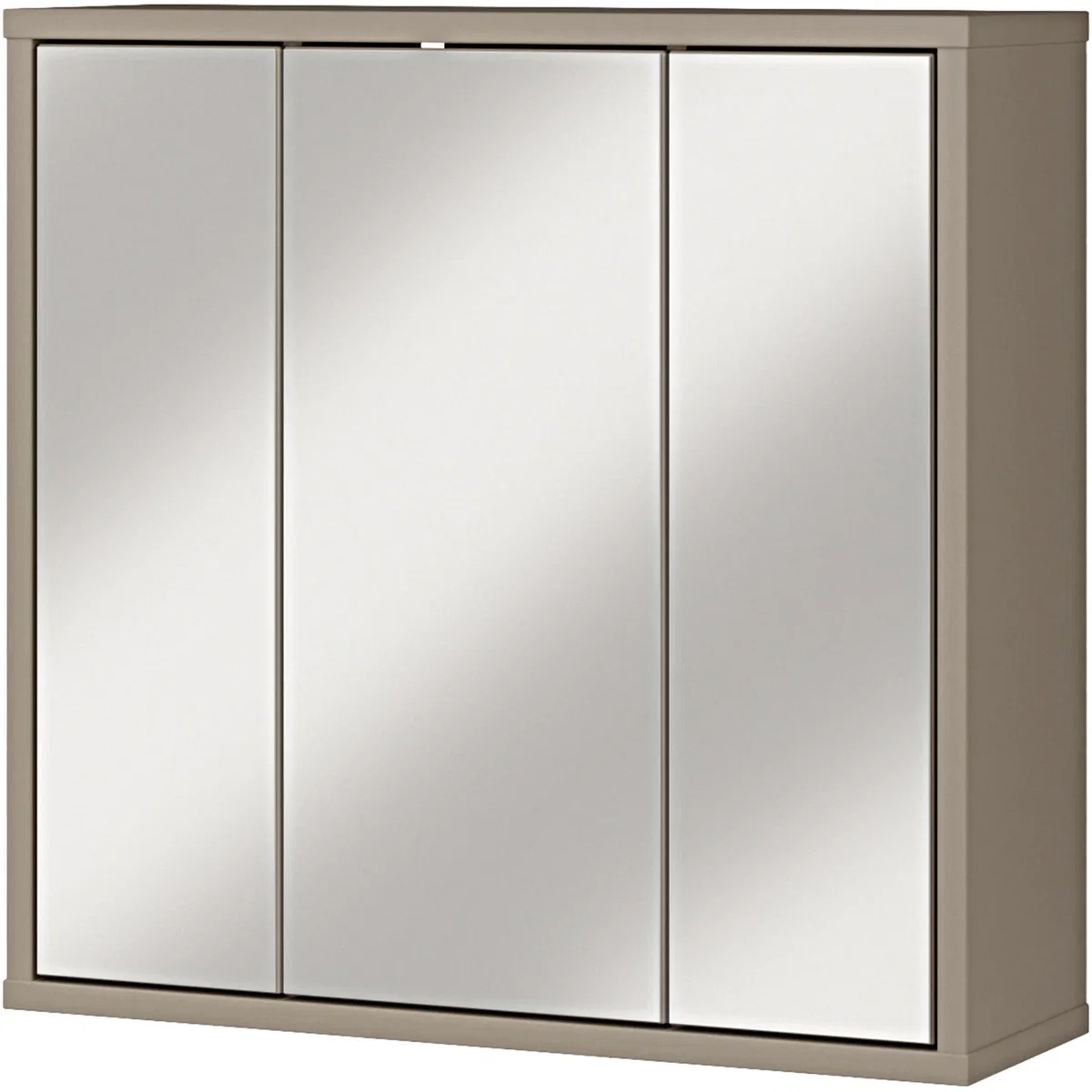 Alice Springs Hanging Mirror Cabinet with 3 Doors Push-Open in Taupe - Taupe – image 4