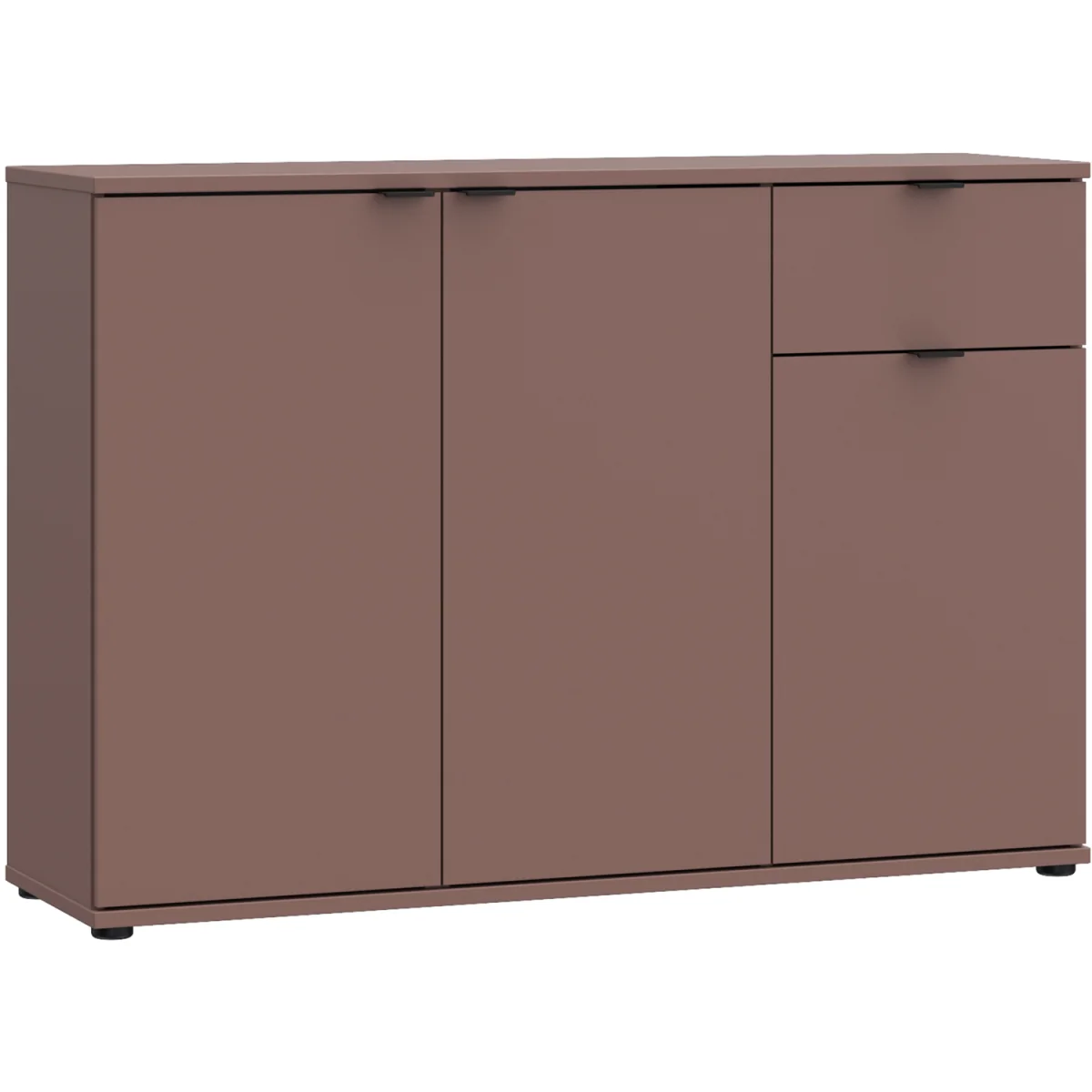 Ganymede Wide 3 Door Cupboard with Drawer - Terracotta – image 12