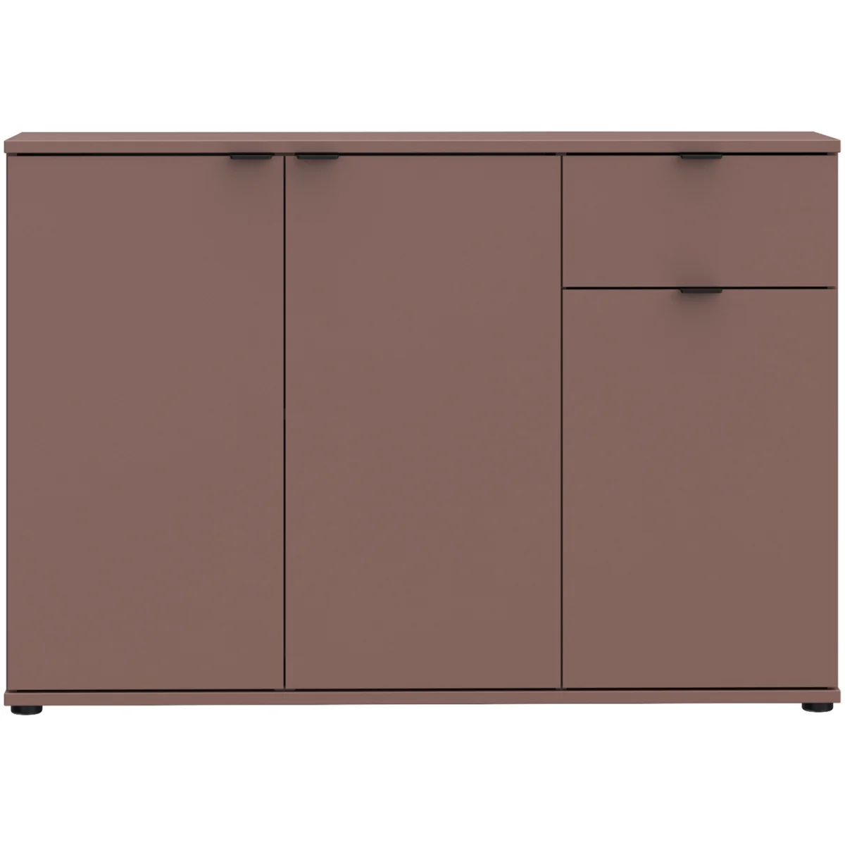 Ganymede Wide 3 Door Cupboard with Drawer - Terracotta – image 13