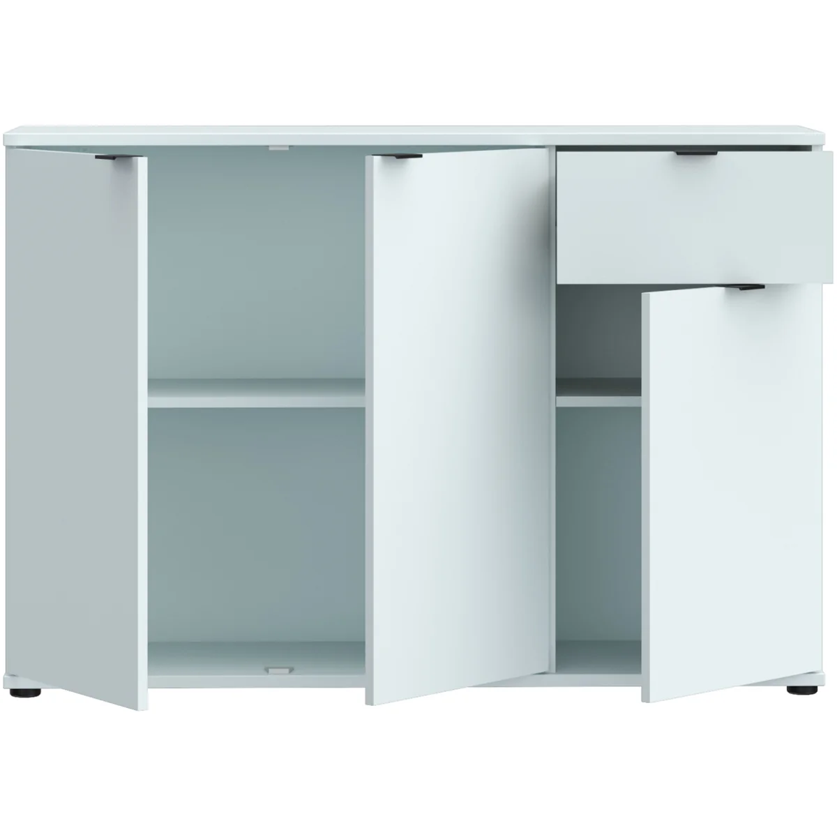Ganymede Wide 3 Door Cupboard with Drawer - Terracotta – image 23