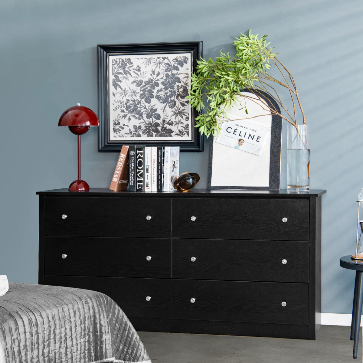 Modern Floor Cabinet with Drawers - Black – image 4