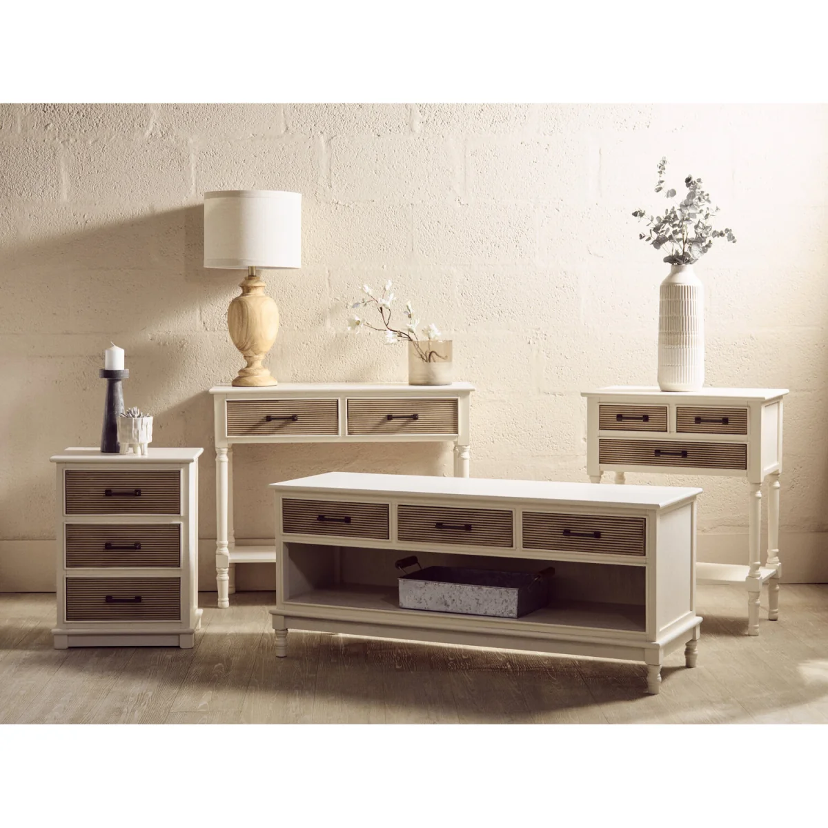 Heritage 3 Drawer White Cabinet - White – image 2