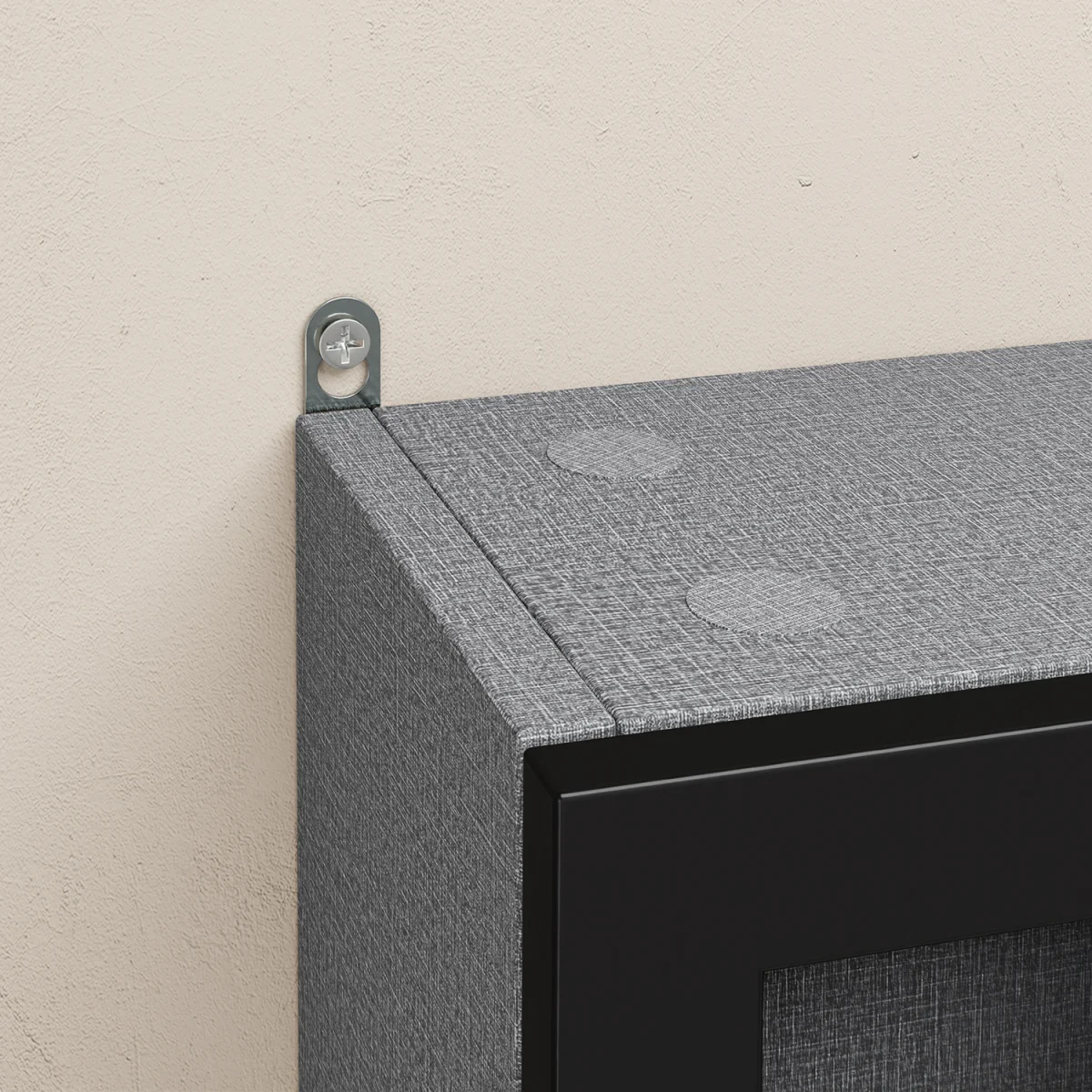 Wall Cabinet with Glass Doors and 5 Shelves - Gray – image 12