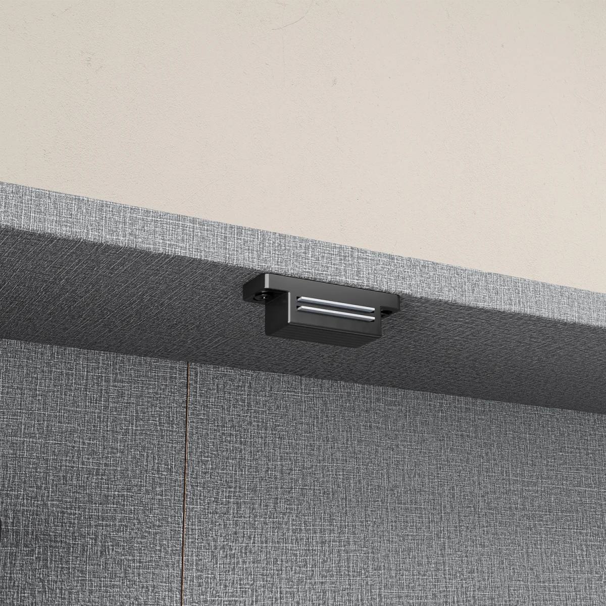 Wall Cabinet with Glass Doors and 5 Shelves - Gray – image 13