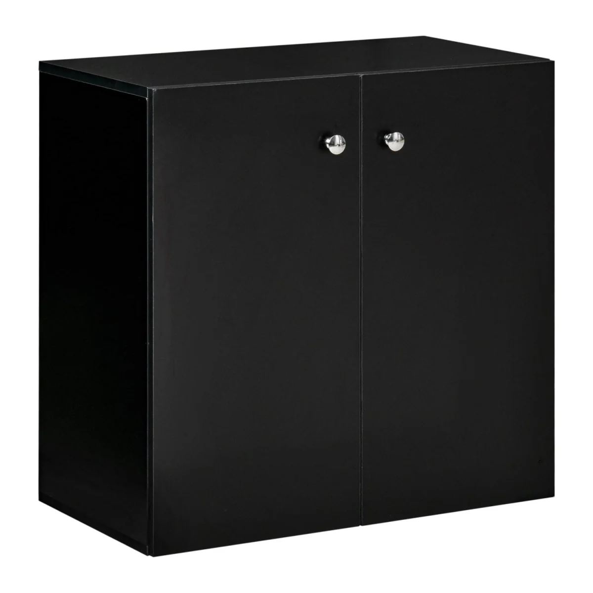 Cosofi Black Freestanding Storage Cabinet 2 Doors 2 Shelves – image 3