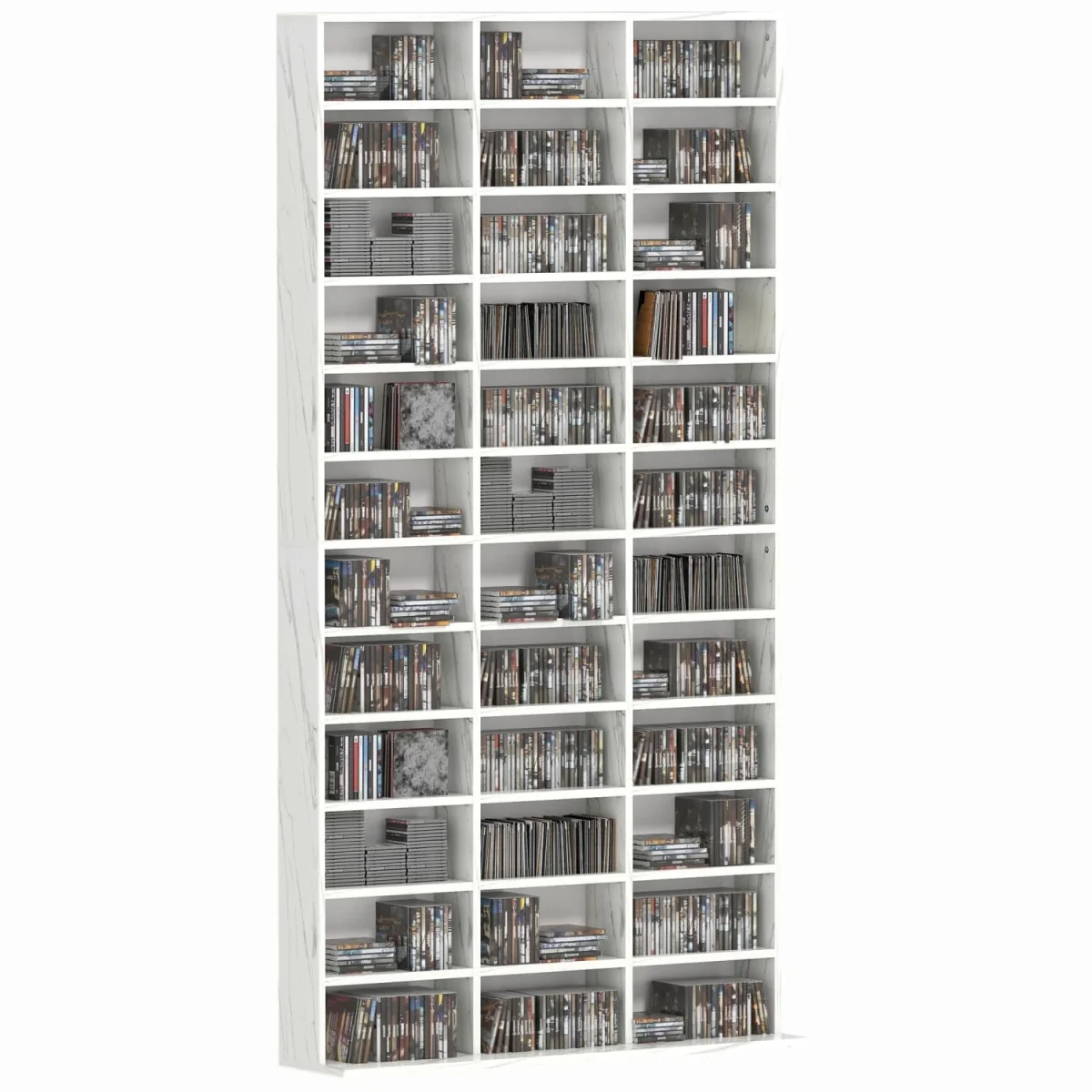 Somole Tano Wooden Marble Effect Adjustable CD Storage Cabinet 102 x 195 cm – image 3