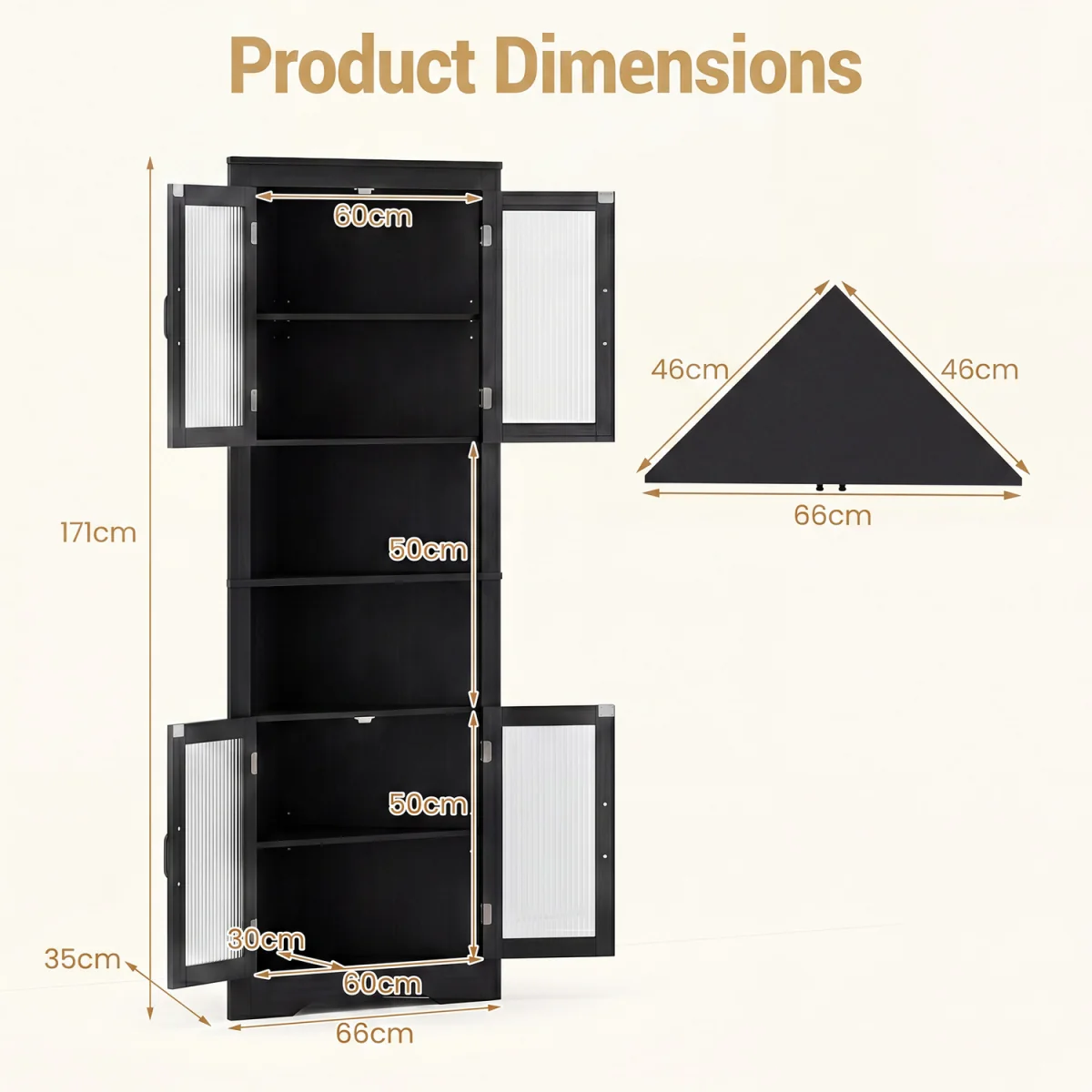 6-Tier Corner Storage Cabinet – image 3