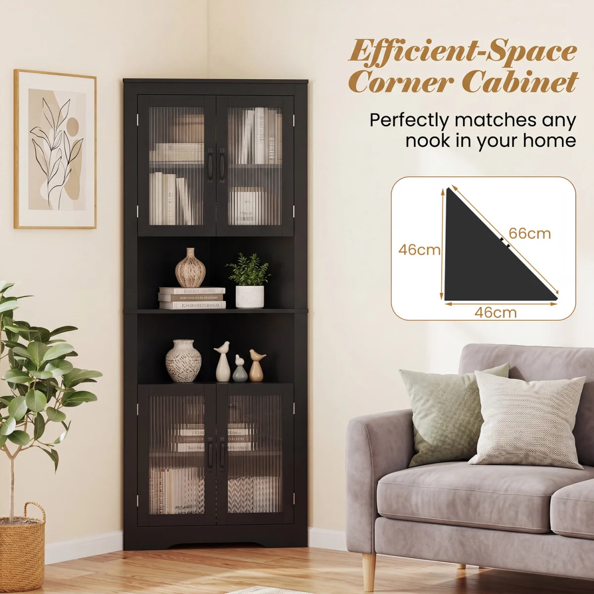 6-Tier Corner Storage Cabinet – image 6