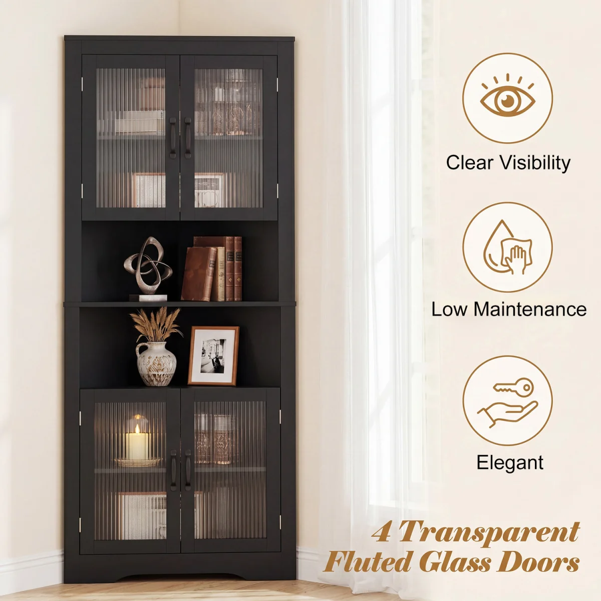 6-Tier Corner Storage Cabinet – image 8