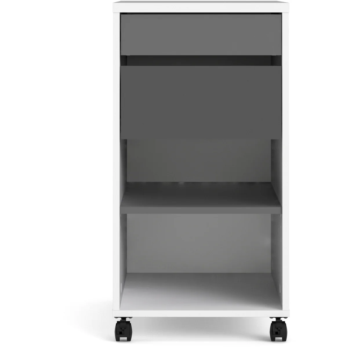 Function Plus Mobile File Cabinet 2 Drawers 1 Shelf - White – image 4