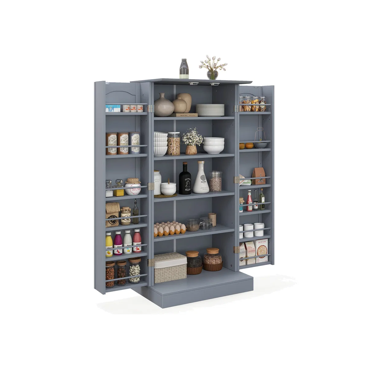 Kitchen Food Pantry Cabinet - Grey