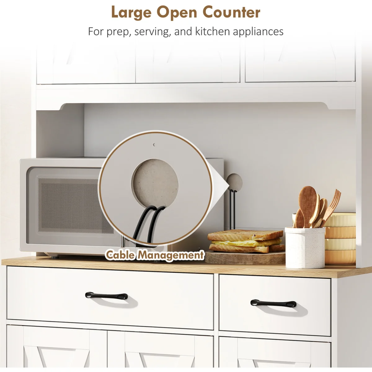 HOMCOM 175cm Tall Kitchen Pantry, Kitchen Cabinet w/ Drawers, Shelves, White - White – image 2
