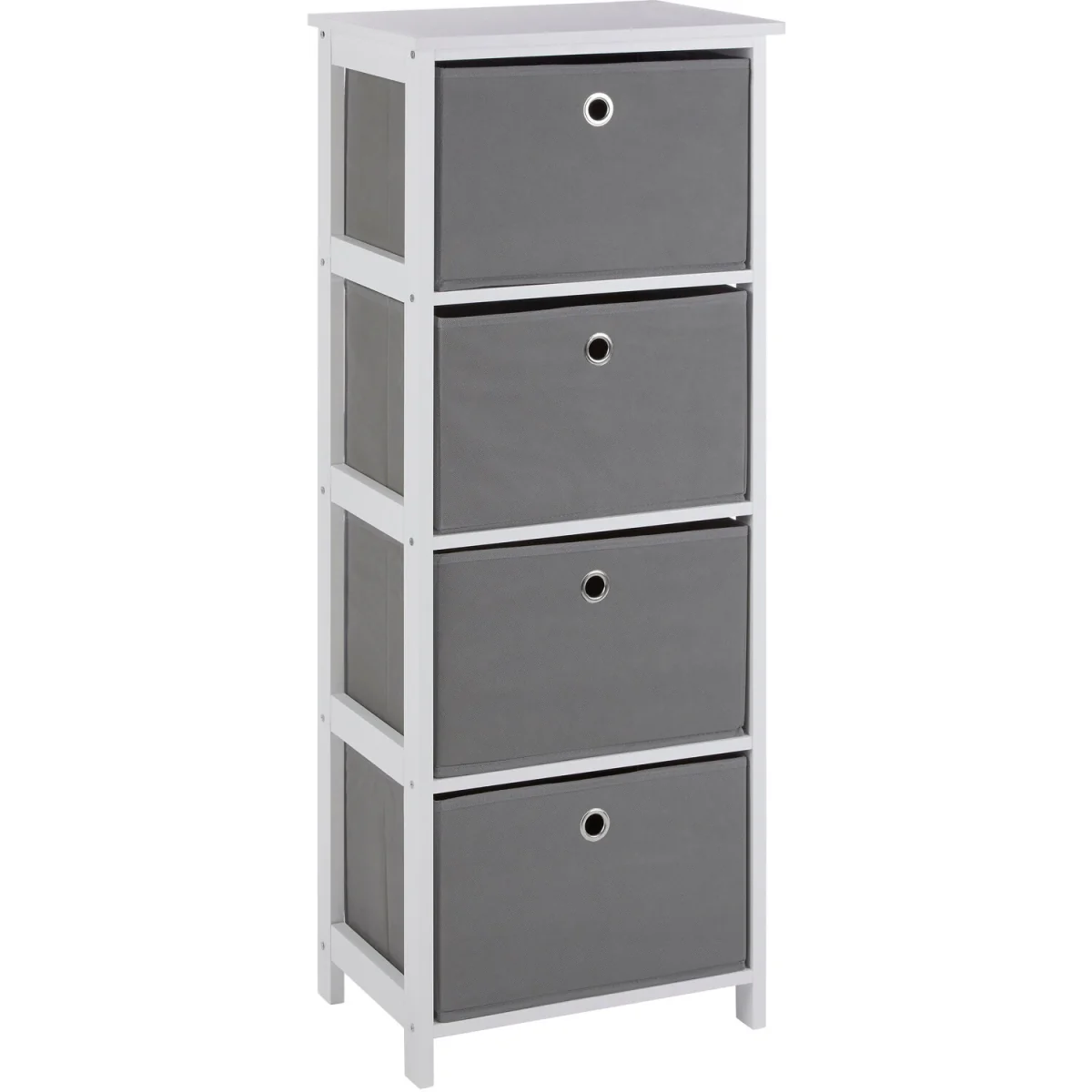 Lindo 4 Grey Fabric Drawers Cabinet - Grey – image 4