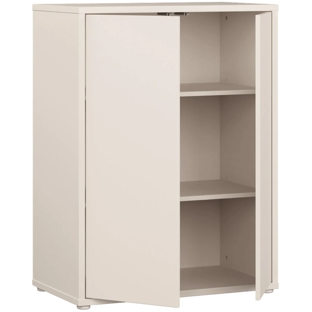 Alice Springs Tall 2 Door Cabinet with Push-Open Doors in Light Grey - Taupe – image 15
