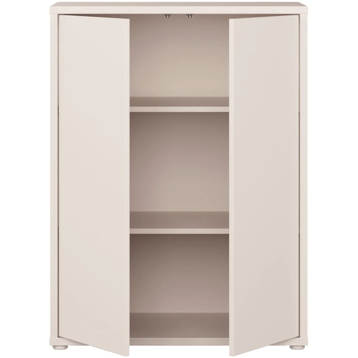 Alice Springs Tall 2 Door Cabinet with Push-Open Doors in Light Grey - Taupe – image 16
