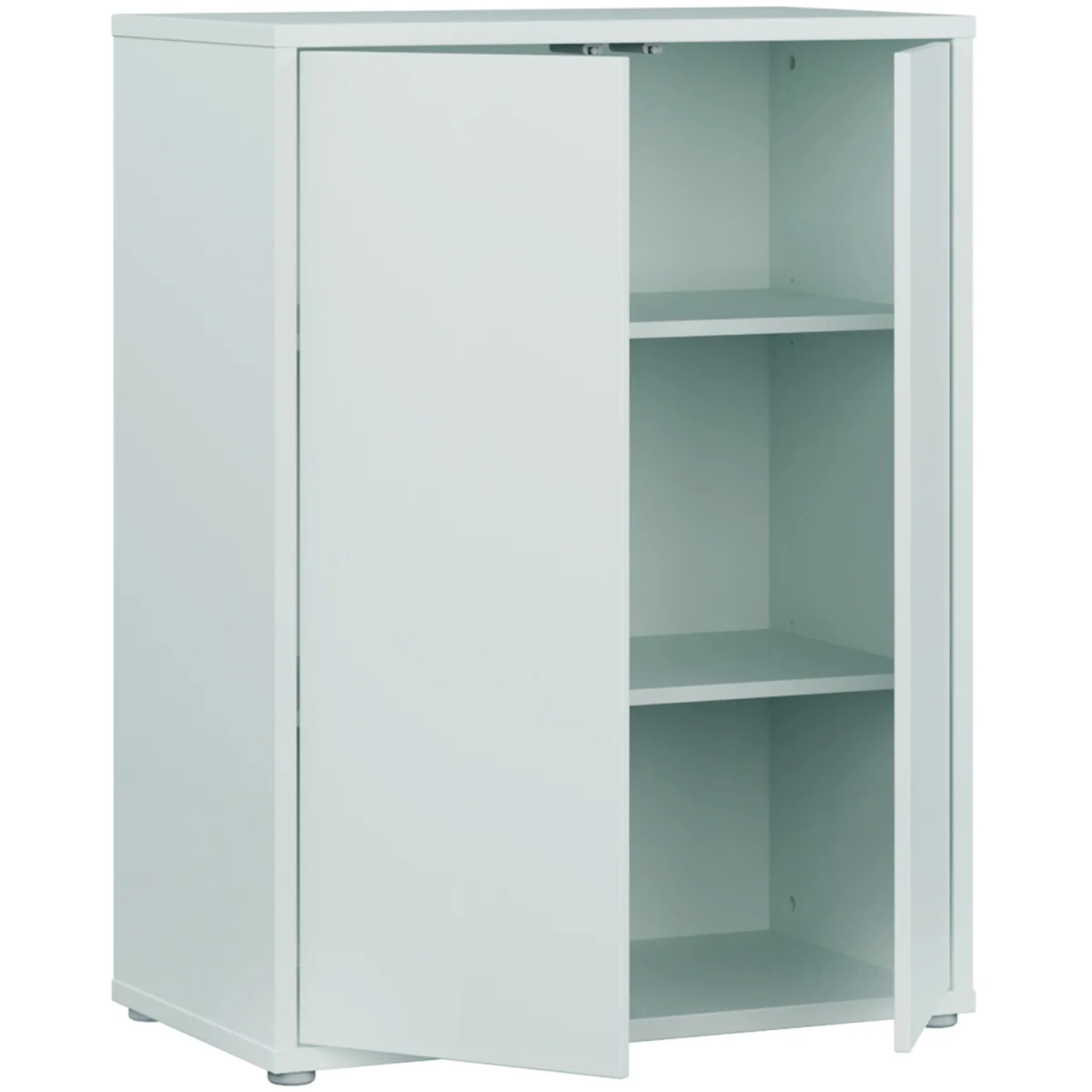 Alice Springs Tall 2 Door Cabinet with Push-Open Doors in Light Grey - Taupe – image 3