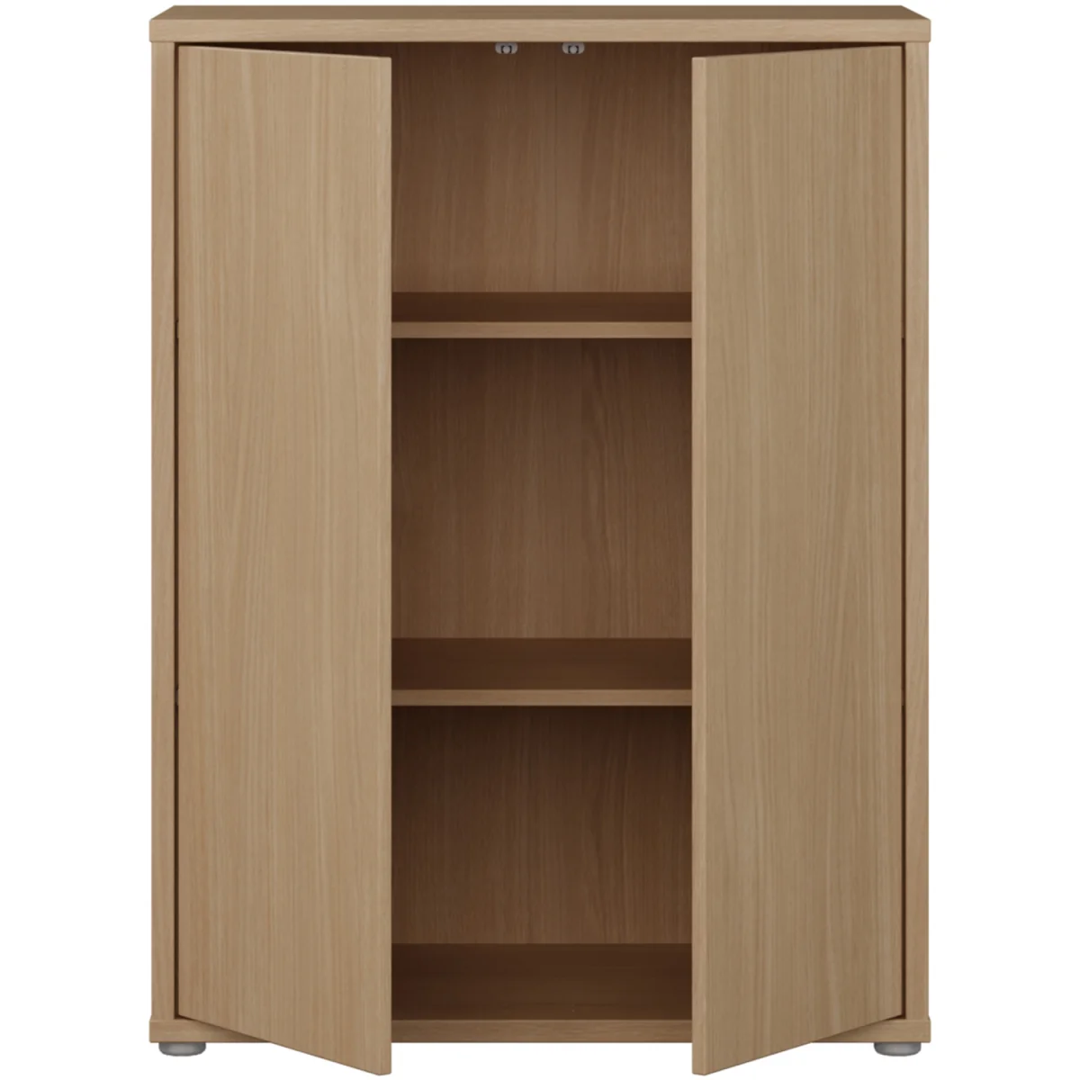 Alice Springs Tall 2 Door Cabinet with Push-Open Doors in Light Grey - Taupe – image 22