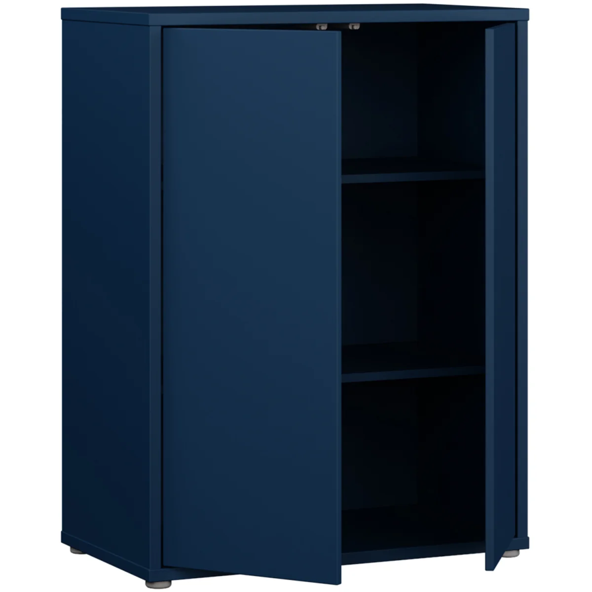 Alice Springs Tall 2 Door Cabinet with Push-Open Doors in Light Grey - Taupe – image 28