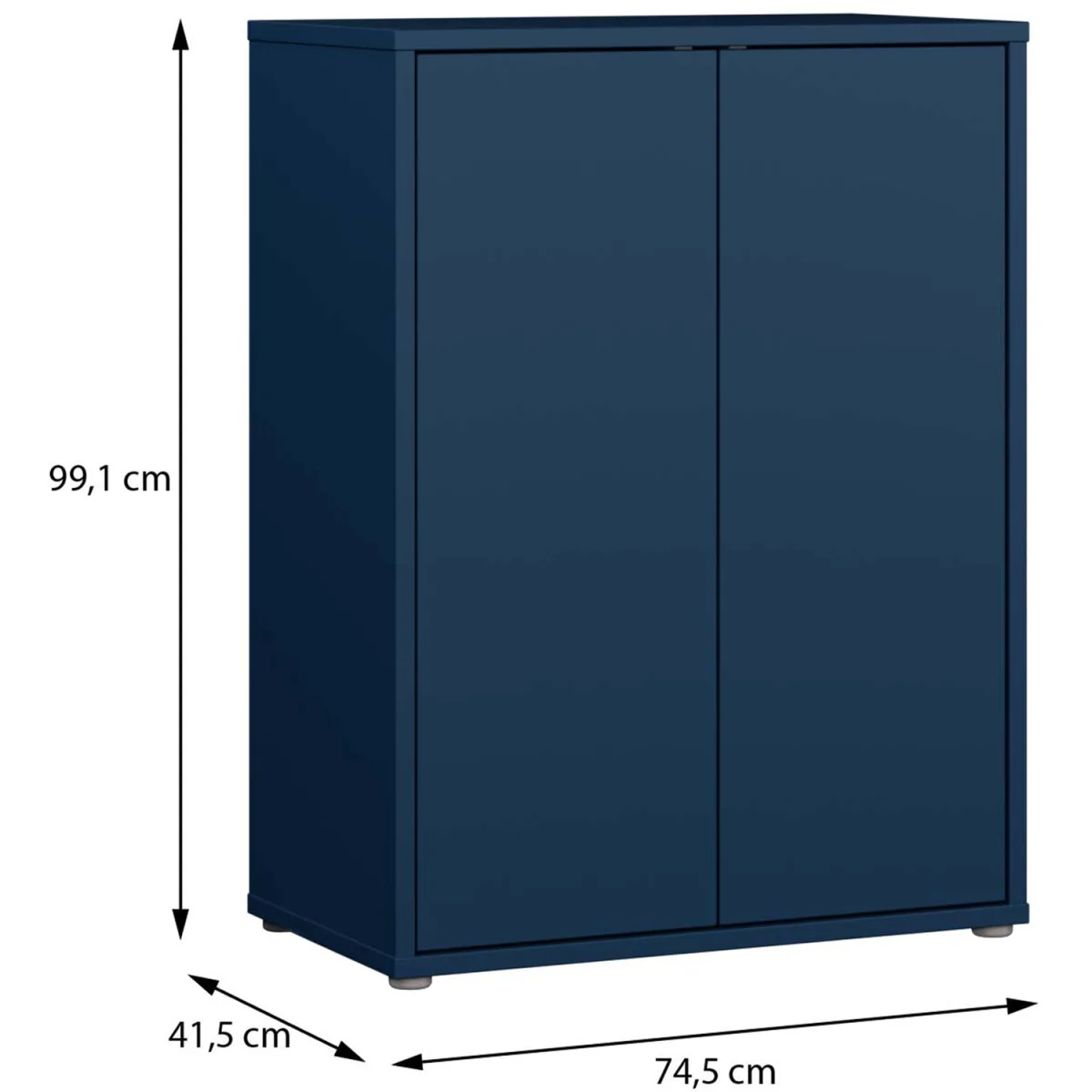 Alice Springs Tall 2 Door Cabinet with Push-Open Doors in Light Grey - Taupe – image 30