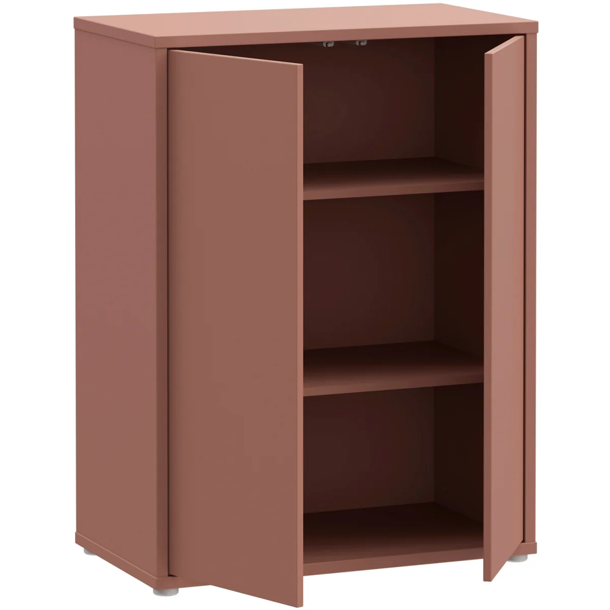 Alice Springs Tall 2 Door Cabinet with Push-Open Doors in Light Grey - Taupe – image 34