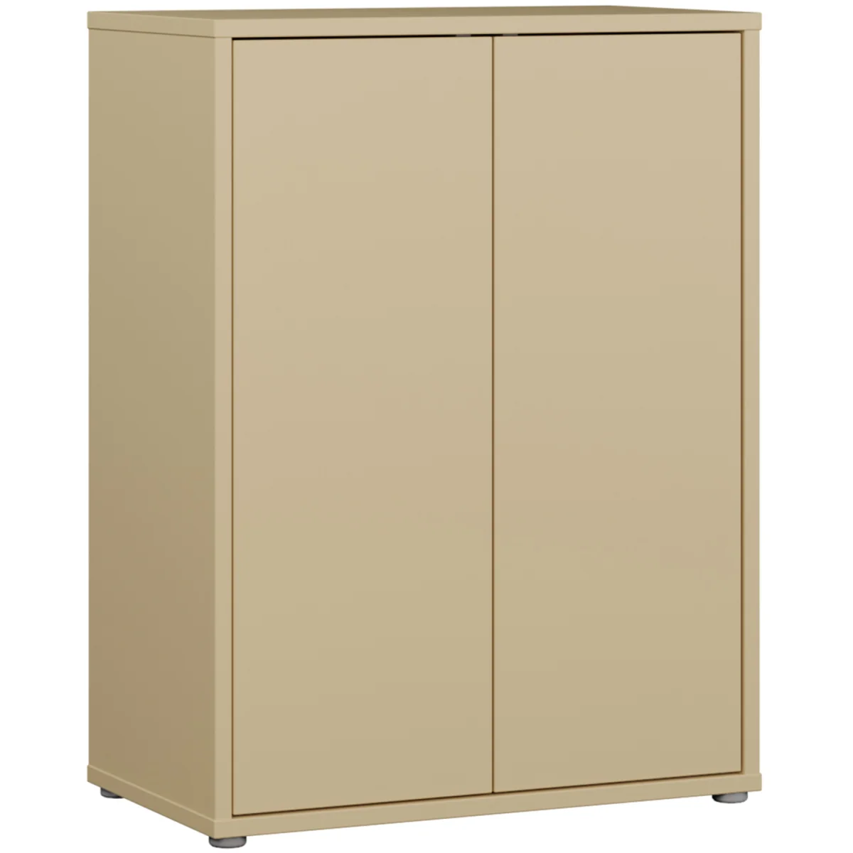 Alice Springs Tall 2 Door Cabinet with Push-Open Doors in Light Grey - Taupe – image 35