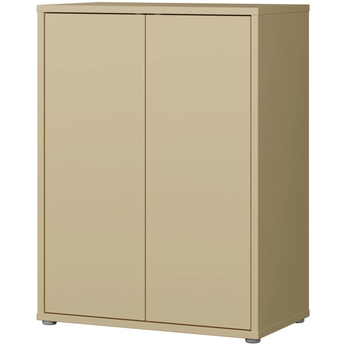 Alice Springs Tall 2 Door Cabinet with Push-Open Doors in Light Grey - Taupe – image 37