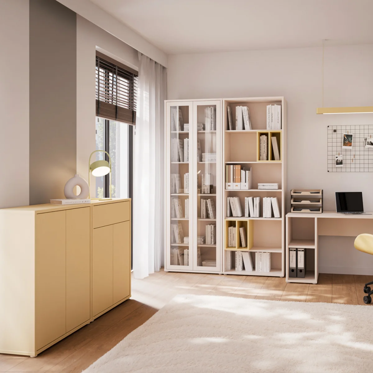 Alice Springs Tall 2 Door Cabinet with Push-Open Doors in Light Grey - Taupe – image 40