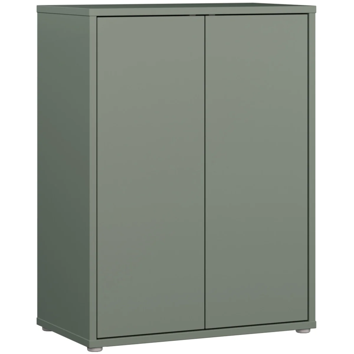 Alice Springs Tall 2 Door Cabinet with Push-Open Doors in Light Grey - Taupe – image 7