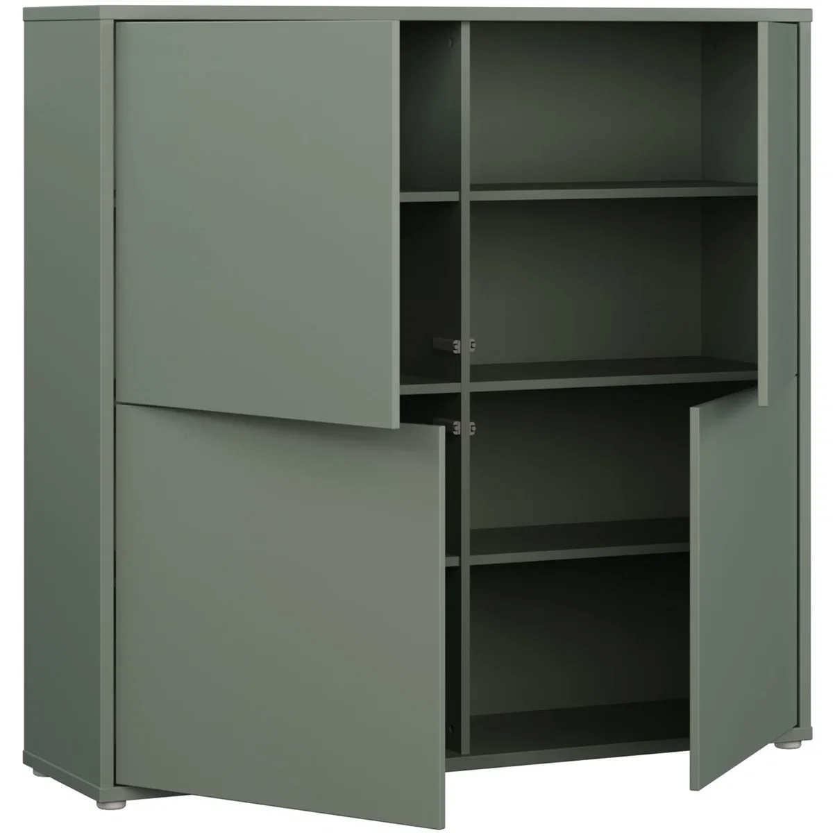 Alice Springs 4 Door Storage Cabinet with Push-Open Doors in Sand - Butter Yellow – image 15