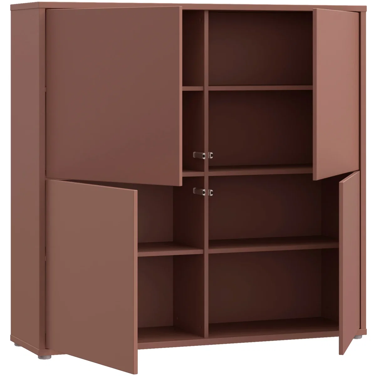 Alice Springs 4 Door Storage Cabinet with Push-Open Doors in Sand - Butter Yellow – image 21