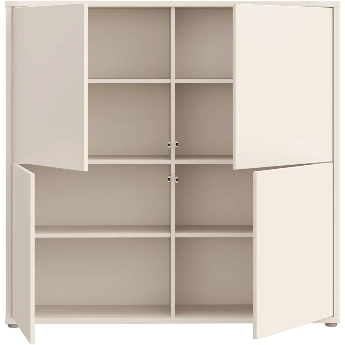 Alice Springs 4 Door Storage Cabinet with Push-Open Doors in Sand - Butter Yellow – image 7