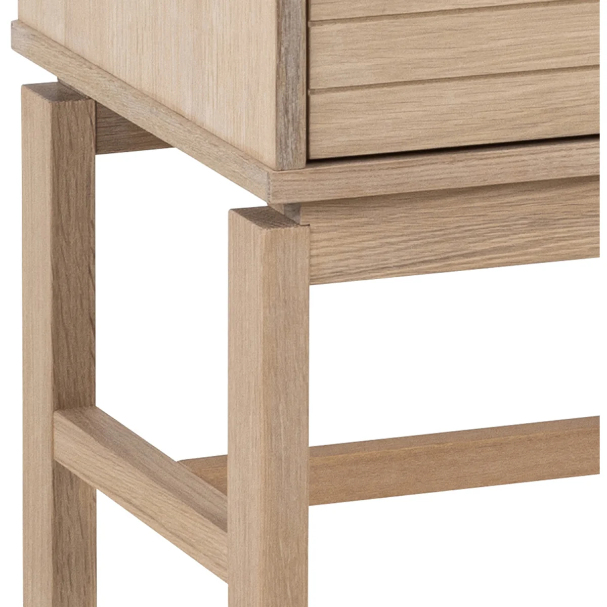 Linley Cabinet with 2 Doors and 4 Shelves in White Oak - White Oak – image 2