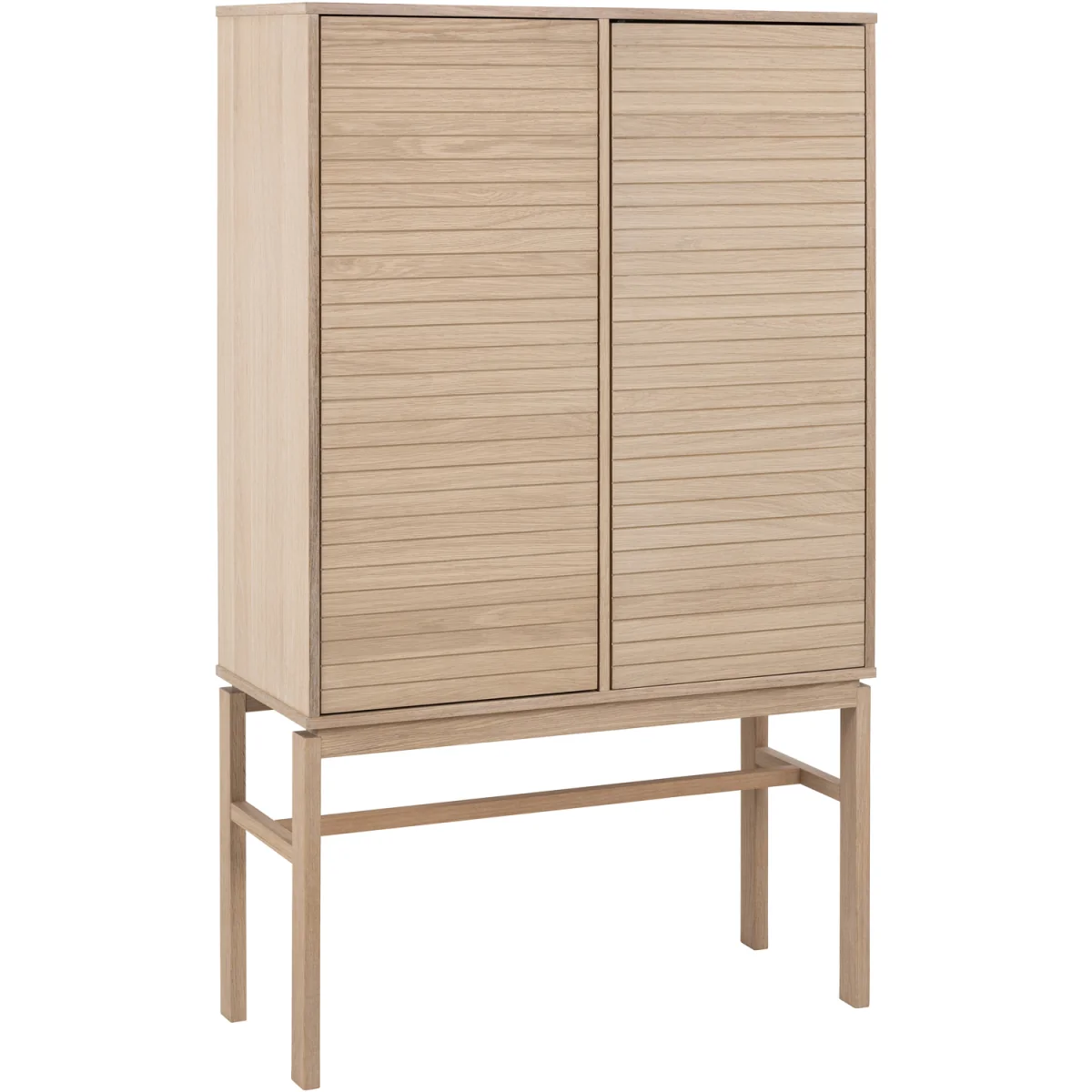 Linley Cabinet with 2 Doors and 4 Shelves in White Oak - White Oak – image 3