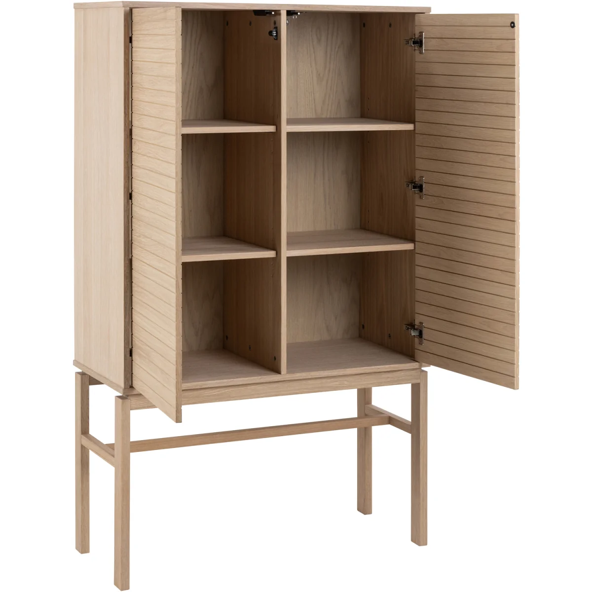 Linley Cabinet with 2 Doors and 4 Shelves in White Oak - White Oak – image 5